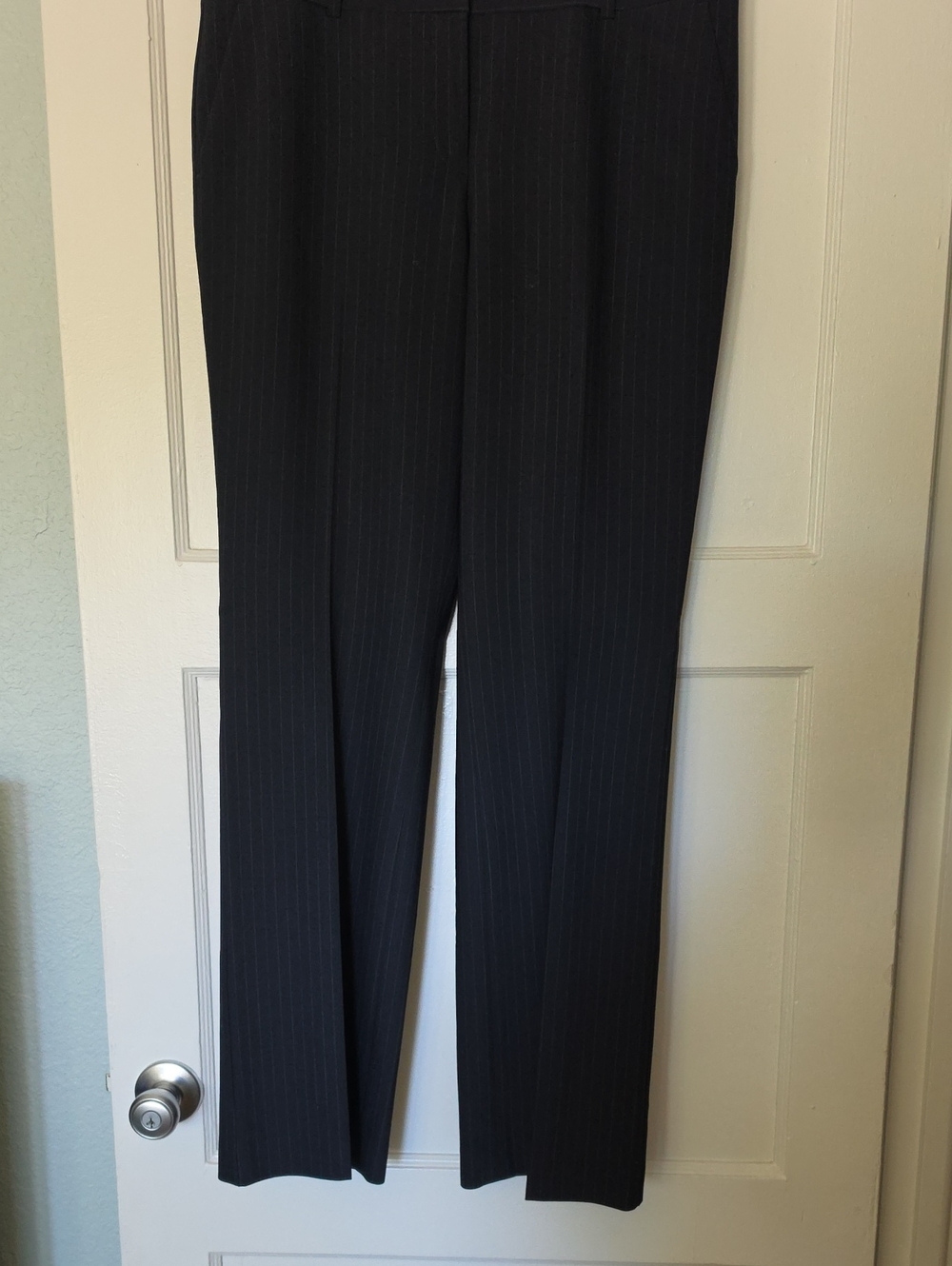 Ann Taylor Navy Pinstripe Dress Pants